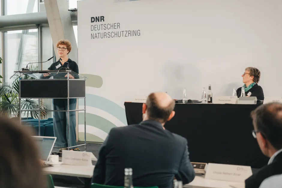 Martina Schaub auf dem Podium